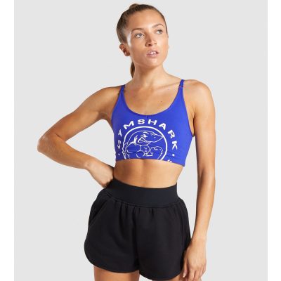 Gym Shark Legacy Fitness Sports Bra Blue – תמונה 1