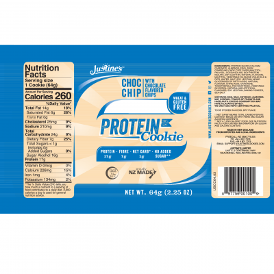 Justine's Protein Cookie Chocolate Chip – תמונה 2