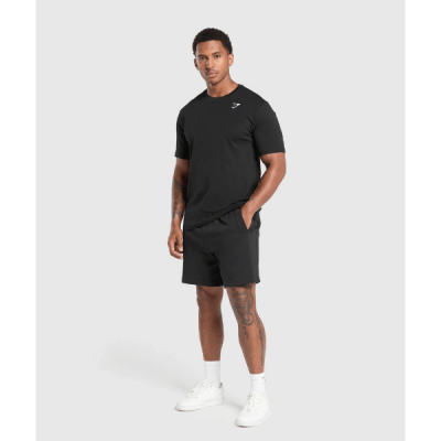 ⁦Gymshark Crest T-shirt Black⁩ – תמונה ⁦3⁩