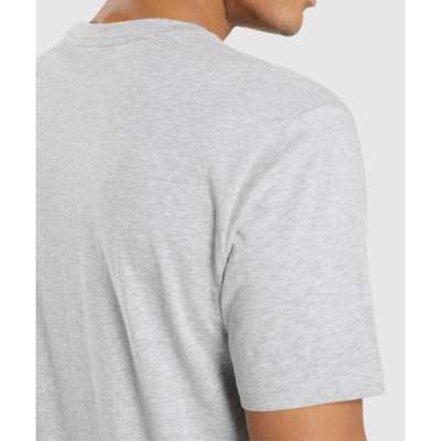 ⁦Gymshark Crest T-shirt Light Grey Marl⁩ – תמונה ⁦4⁩