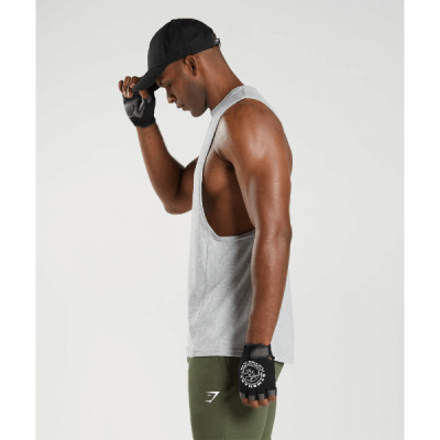 Gymshark React Drop Armhole Tank Light Grey Marl – תמונה 3