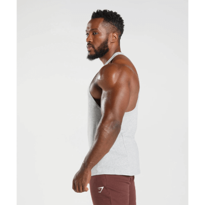 Gymshark React Stringer Light Grey Marl – תמונה 3
