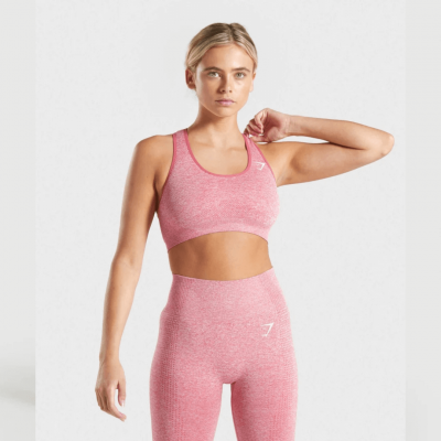 Gym Shark Vital Seamless Sports Bra Pink Marl – תמונה 1