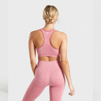 Gym Shark Vital Seamless Sports Bra Pink Marl – תמונה 2