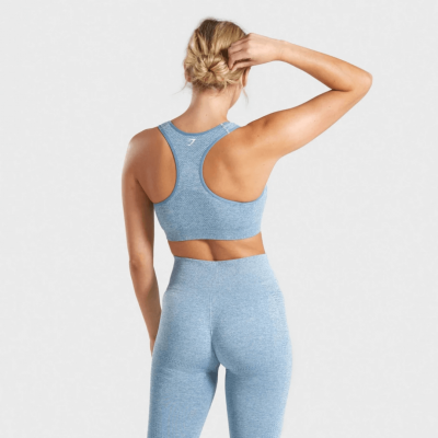 Gym Shark Vital Seamless Sports Bra Teal Marl – תמונה 2