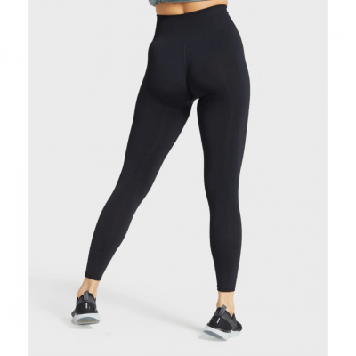 Gym Shark Lightweight Seamless Tights Black – תמונה 2