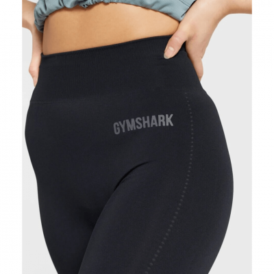 Gym Shark Lightweight Seamless Tights Black – תמונה 4