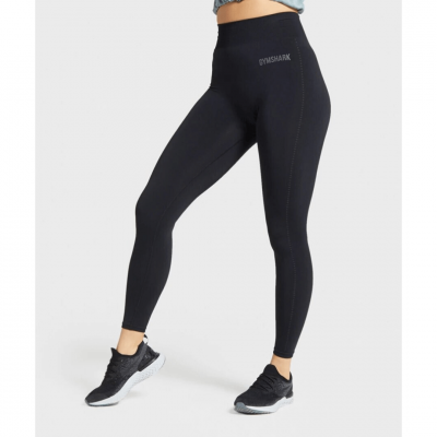 Gym Shark Lightweight Seamless Tights Black – תמונה 1