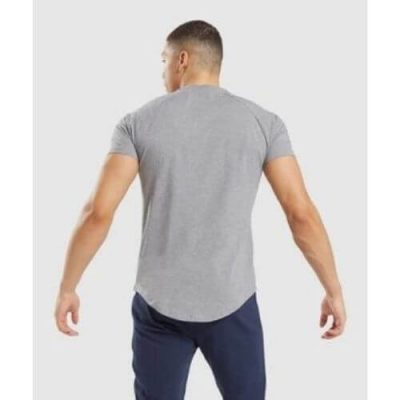 Gym Shark Block T-Shirt Grey Marl – תמונה 2