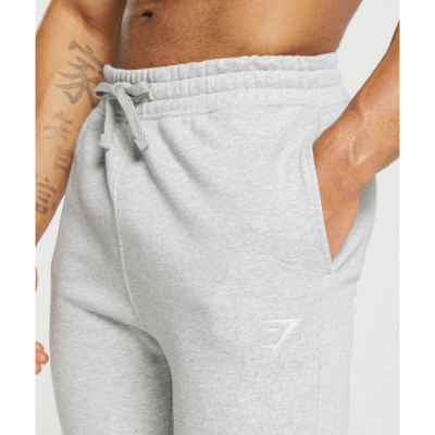 Gymshark Crest Joggers Light Grey Marl – תמונה 5