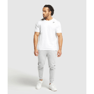 Gymshark Crest Joggers Light Grey Marl – תמונה 3