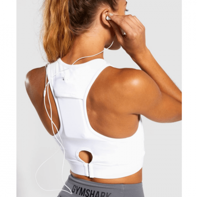⁦Gym Shark Non Stop Sports Bra White⁩ – תמונה ⁦3⁩