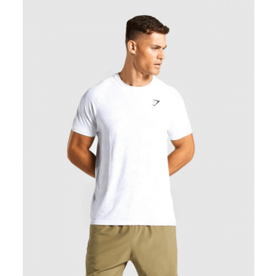Gym Shark GEO Lightweight Seamless T-shirt White – תמונה 1