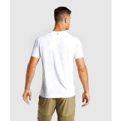 Gym Shark GEO Lightweight Seamless T-shirt White – תמונה 2