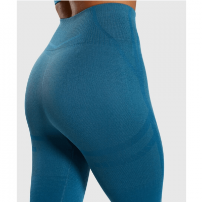 ⁦Gym Shark GEO Seamless Leggings Teal⁩ – תמונה ⁦3⁩