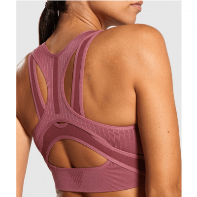 ⁦Gym Shark GEO Seamless Sports Bra Rose⁩ – תמונה ⁦3⁩