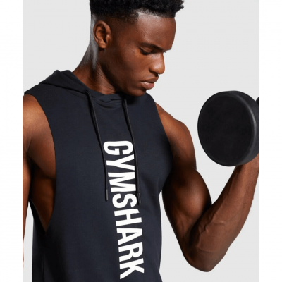 Gym Shark Maximize Drop Armhole Hoodie Black – תמונה 5