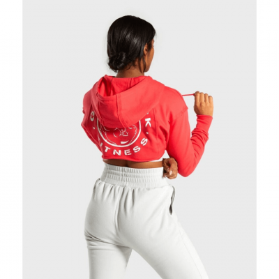 Gym Shark Legacy Fitness Super Cropped Hoodie Red – תמונה 2