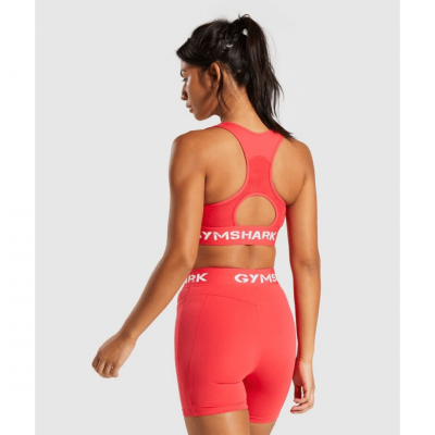 Gym Shark Legacy Fitness Sports Bra Red – תמונה 2