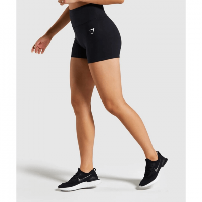 ⁦Gym Shark Dreamy High Waisted Shorts Black⁩ – תמונה ⁦3⁩