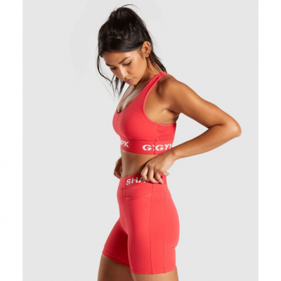 Gym Shark Legacy Fitness Sports Bra Red – תמונה 5