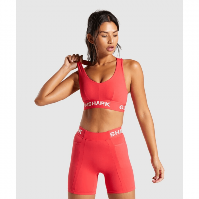 Gym Shark Legacy Fitness Sports Bra Red – תמונה 1