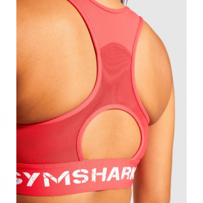 Gym Shark Legacy Fitness Sports Bra Red – תמונה 3