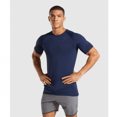 Gym Shark Veer T-shirt Dark Blue – תמונה 1