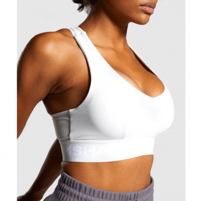 Gym Shark Legacy Fitness Sports Bra Light Grey – תמונה 3