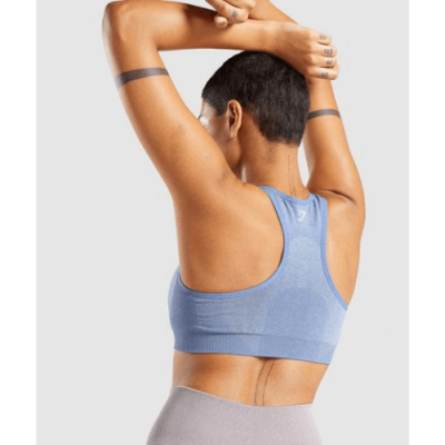 Gym Shark Vital Seamless 2.0 Sports Bra Blue Marl – תמונה 5