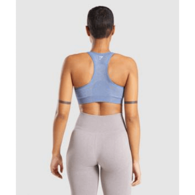 Gym Shark Vital Seamless 2.0 Sports Bra Blue Marl – תמונה 2