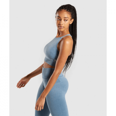 Gym Shark Studio Seamless Sports Bra Teal – תמונה 3