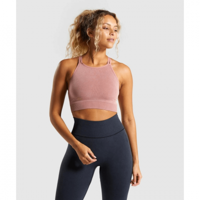 Gym Shark Studio Seamless Sports Bra Blush – תמונה 1