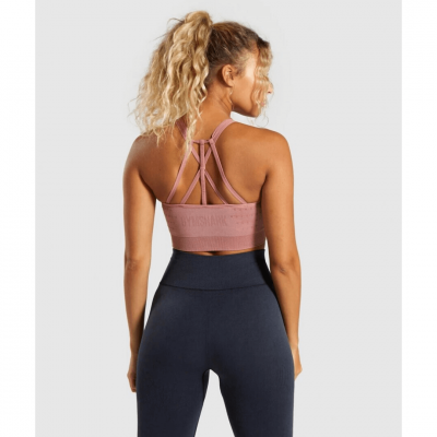Gym Shark Studio Seamless Sports Bra Blush – תמונה 2