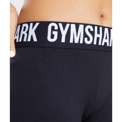 Gym Shark Fit Cropped Leggings Black/White – תמונה 4