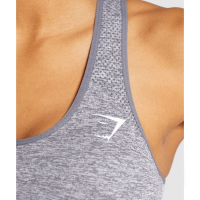 Gym Shark Vital Seamless Sports Bra Smokey Grey Marl – תמונה 4