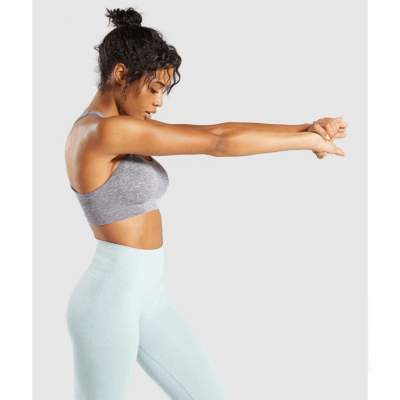 Gym Shark Vital Seamless Sports Bra Smokey Grey Marl – תמונה 5