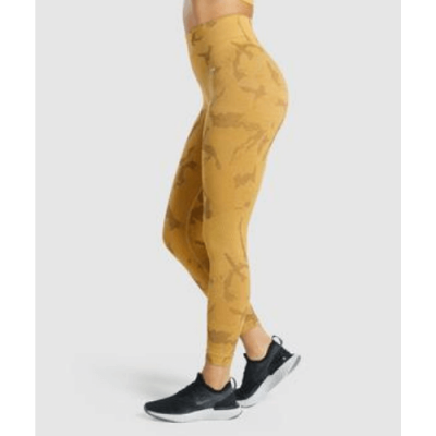 Gym Shark Adapt Camo Seamless Leggings Yellow – תמונה 3