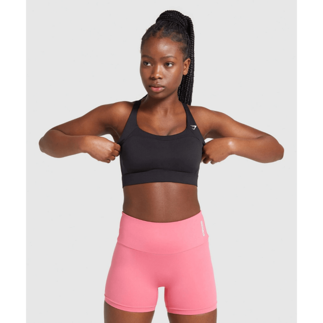 Gym Shark Racer Back Training Sports Bra Black