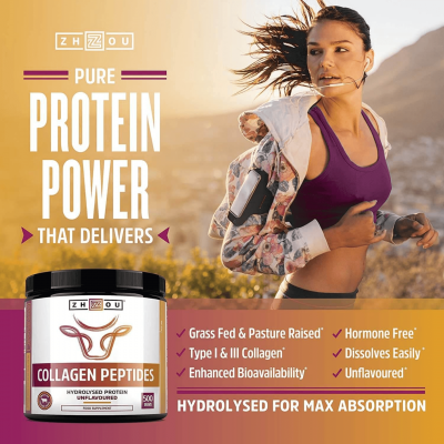 Zhou Nutrition Collagen Peptides Hydrolyzed Protein 500g – תמונה 5