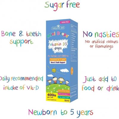 ⁦Natures Aid Mini Drops Vitamin D 50 ml⁩ – תמונה ⁦4⁩