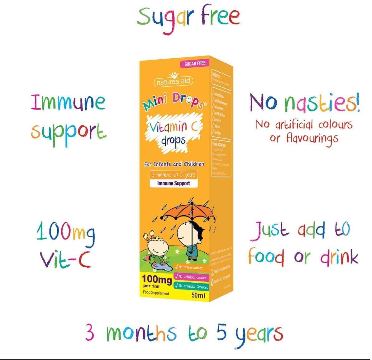 Natures Aid Vitamin C Drops for children 50ml