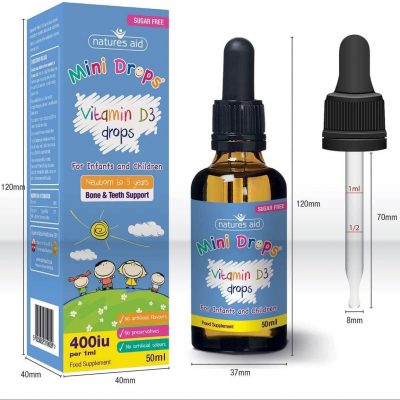 ⁦Natures Aid Mini Drops Vitamin D 50 ml⁩ – תמונה ⁦6⁩