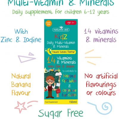 Natures Aid Kidz Multi-Vitamins & Minerals 150 ml – תמונה 5
