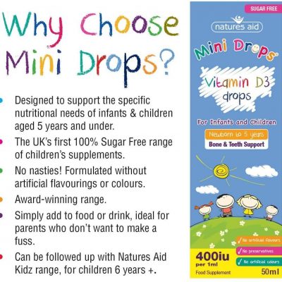 ⁦Natures Aid Mini Drops Vitamin D 50 ml⁩ – תמונה ⁦3⁩