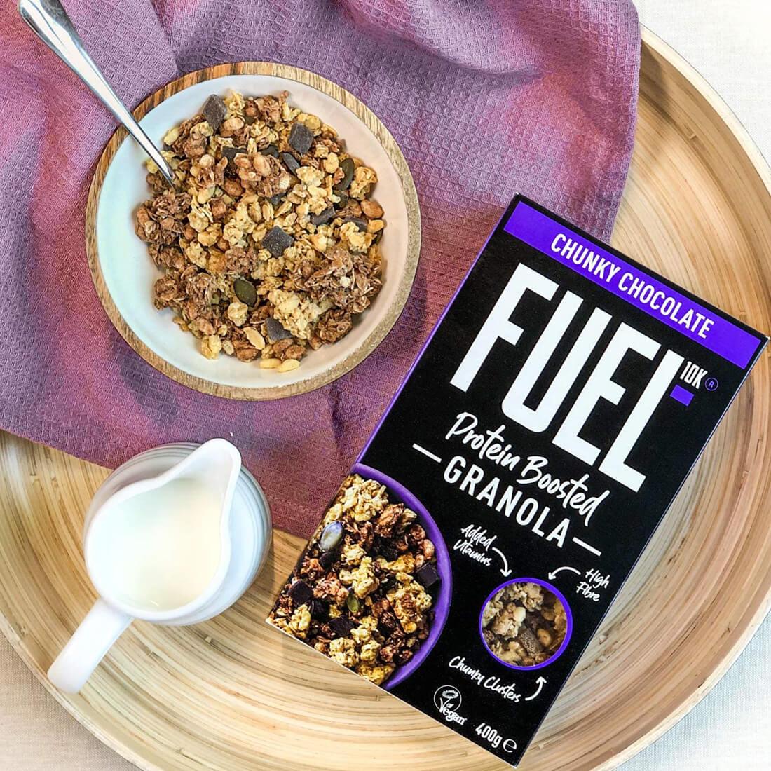FUEL 10K Protein Boosted Chunky Granola 400g גרנולה עשירה בחלבון