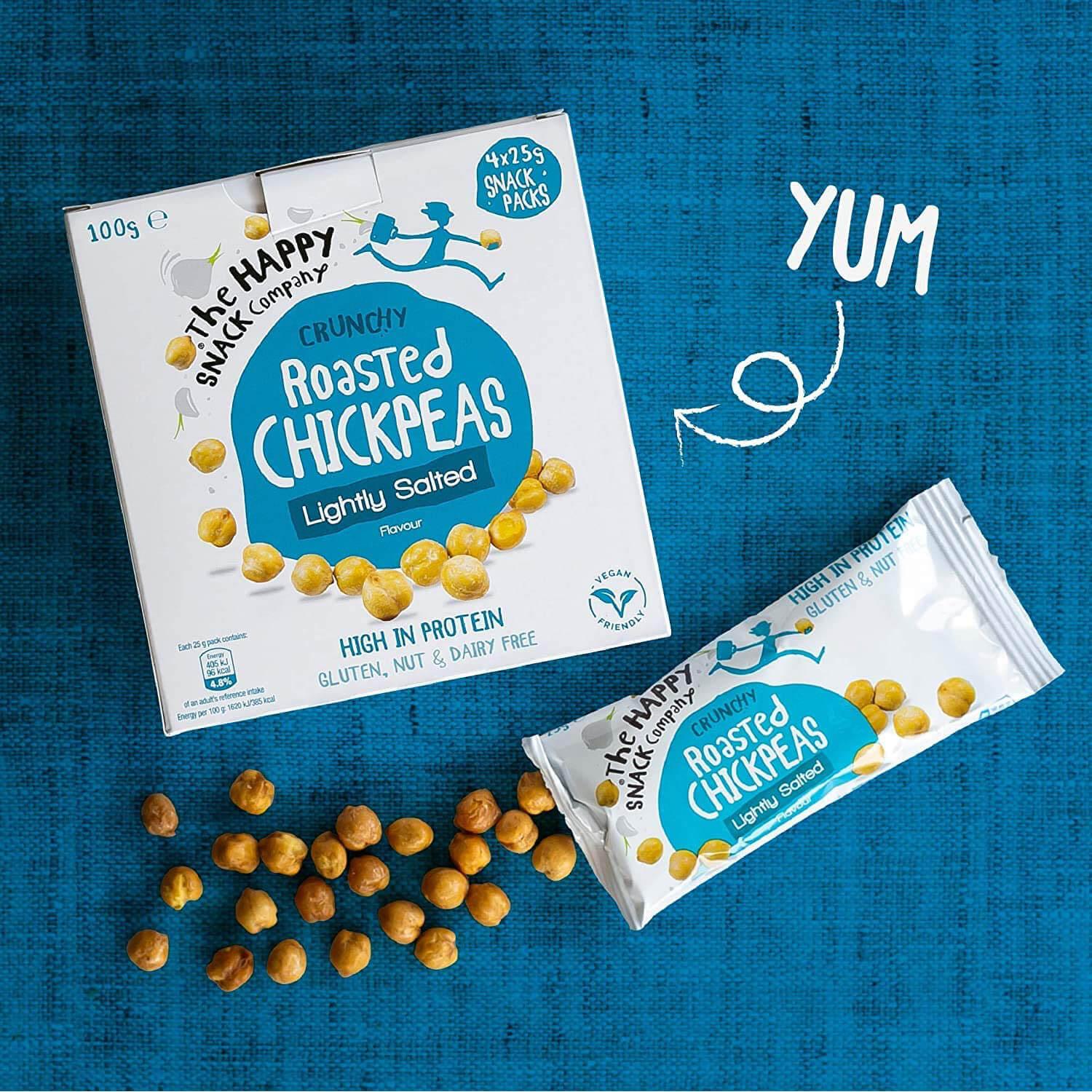 The Happy Snack Company Roasted Chickpeas Single Bar 25G