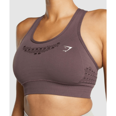 Gym Shark Energy Seamless Sports Bra Brown – תמונה 4