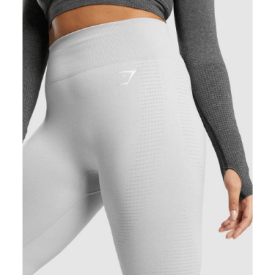 Gym Shark Vital Seamless 2.0 Leggings Light Grey Marl – תמונה 5