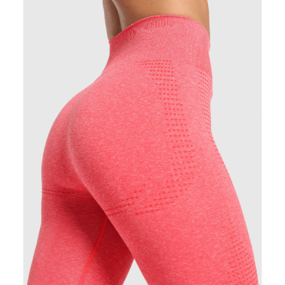 ⁦Gym Shark Vital Seamless 2.0 Leggings Coral Red Marl⁩ – תמונה ⁦5⁩